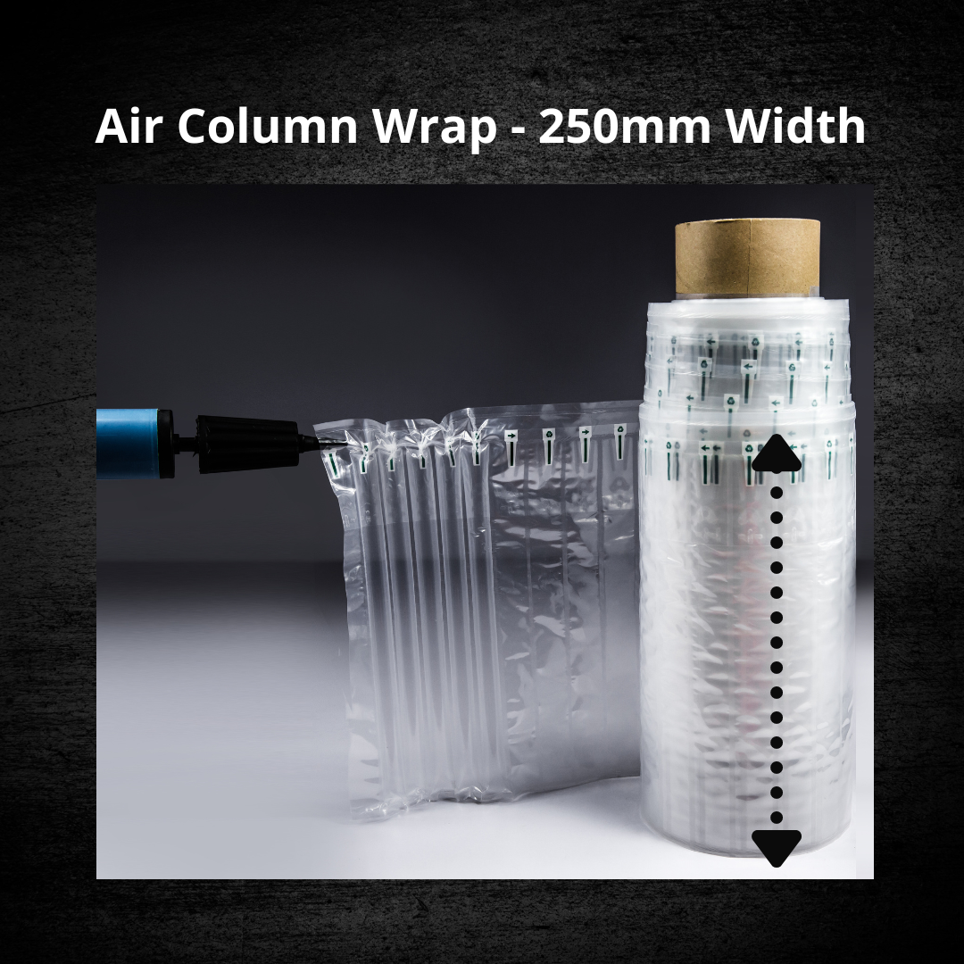 (250mm WIDTH) - 50 metres Air Column Wrap + Free hand pump*